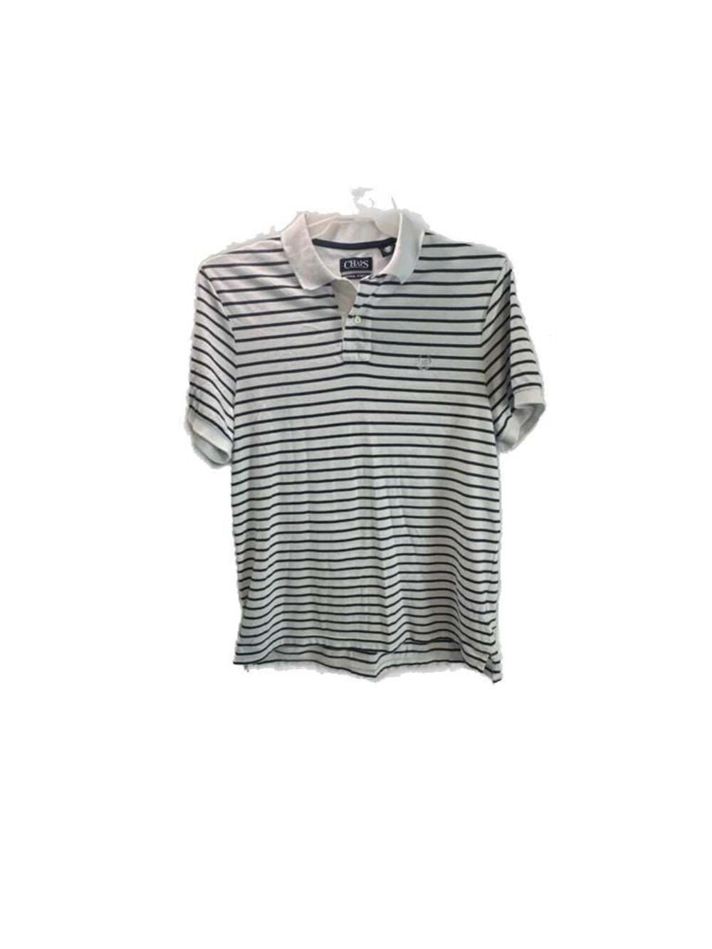 Chaps Natural Stretch Striped Polo Shirt Size Large